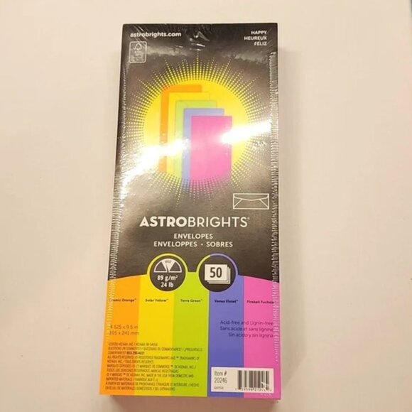 Astrobrights Color #10 5-Color Envelopes - Picture 2 of 4
